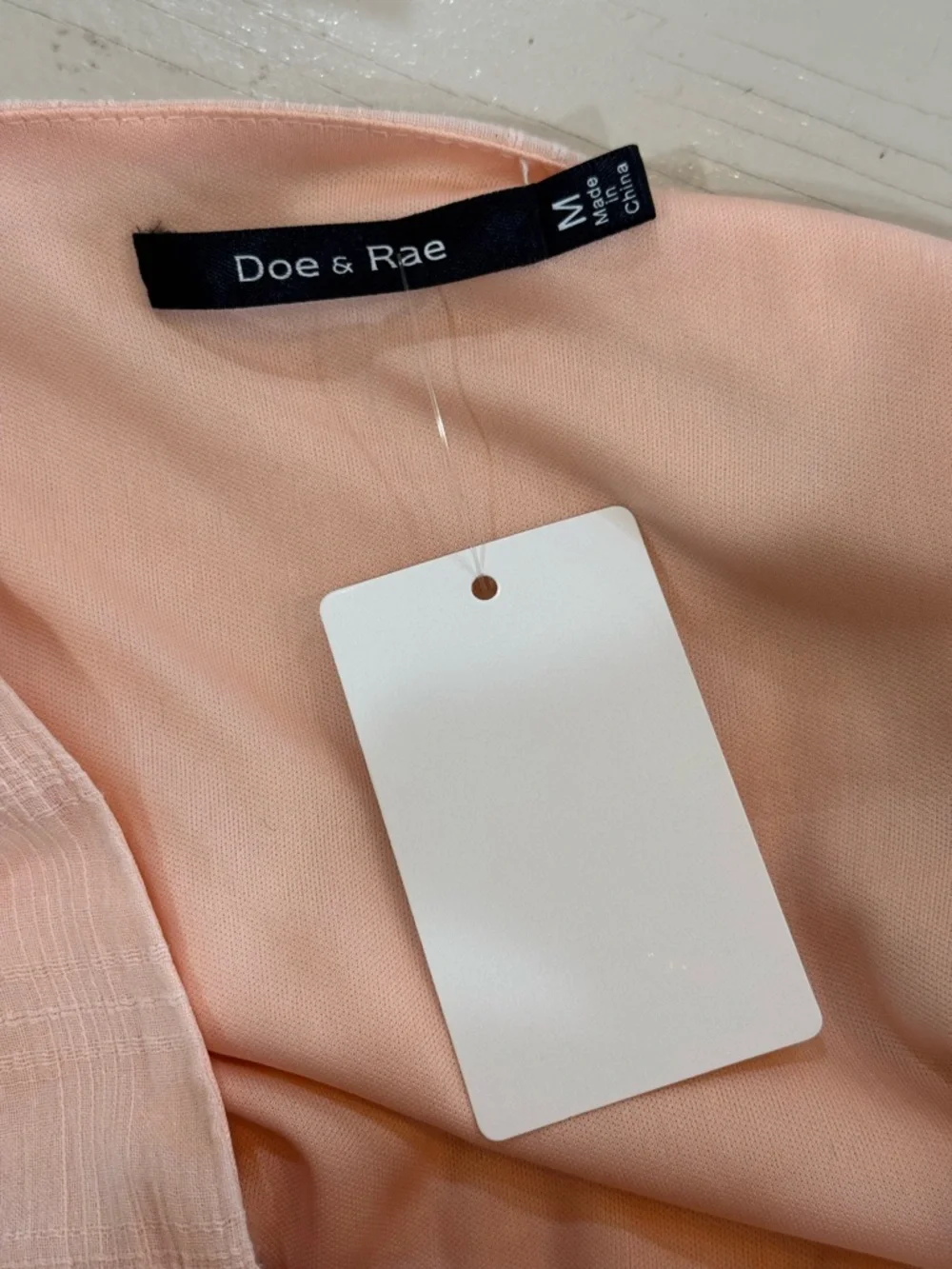 Doe & Rae Peach Pink Ruffle Dress - Picture 4 of 4